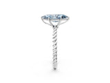 Platinum Fancy Blue Marquise  Solitaire Twist Band Ring with Four-Prong Setting_2