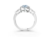 Platinum Fancy Blue Oval Cut Cut Halo Diamond Infinity Band with Four-Prong Setting_15