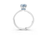 Platinum Fancy Blue Oval Cut Diamond Solitaire Ring with Classic Band and Four-Prong Setting_39