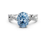Platinum Fancy Blue Oval Cut Solitaire Twist Pave Diamond Engagement Ring with Prong Setting_42