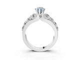 Platinum Fancy Blue Pear  Brilliant Solitaire with Side Stones on a Pave Band and Four-Prong Setting_15