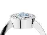 Platinum Fancy Blue Pear Cut-Cut Diamond Halo Engagement Ring with Pave Band and Prong Setting_16