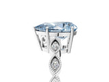 Platinum Fancy Blue Pear Cut Solitaire Diamond Ring with Infinity Twist Band and Four-Prong Setting_11