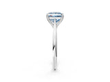 Platinum Fancy Blue Princess Cut Solitaire Diamond Ring with Six-Prong Setting and Classic Band_51