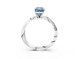 Platinum Fancy Blue Radiant Cut Diamond Engagement Ring with Side Stone Accents and Four-Prong Setting_51