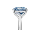 Platinum Fancy Blue Radiant Cut Solitaire Diamond Ring with Six-Prong Setting and Classic Band_30