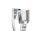 Platinum Fancy Blue Radiant Cut Solitaire Tension-Set Diamond Split Shank Ring_11