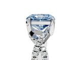 Platinum Fancy Blue Radiant Cut Solitaire Twist Pave Diamond Engagement Ring with Prong Setting_47
