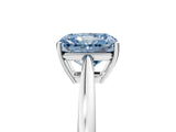 Platinum Fancy Blue Radiant  Solitaire Diamond Ring with Split Shank and Four-Prong Setting_17