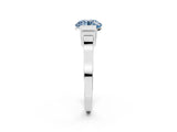 Platinum Fancy Blue Round Cut Brilliant Solitaire Diamond Ring with Channel Set Band and Bar Prong Setting_8
