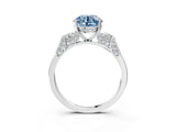Platinum Fancy Blue Round Cut Brilliant Three-Stone Pave Band with Four-Prong Setting_15