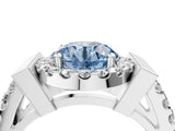 Platinum Fancy Blue Round Cut Cut Halo Split Shank Prong Set Ring_16