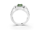 Platinum Fancy Green Asscher Cut Cut Halo Split Shank Prong Set Ring_39