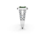 Platinum Fancy Green Emerald Cut Cut Halo Split Shank Prong Set Ring_38