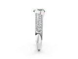 Platinum Fancy Green Heart Cut Cut Diamond Channel Set Pave Band with Tension Prong Setting_14
