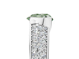 Platinum Fancy Green Heart Cut Cut Diamond Channel Set Pave Band with Tension Prong Setting_17