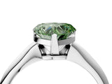 Platinum Fancy Green Heart Cut Diamond Solitaire Engagement Ring with Classic Band and Four-Prong Setting_16