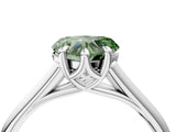 Platinum Fancy Green Heart  Solitaire Engagement Ring with Six-Prong Setting and Classic Band 5