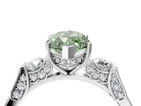 Platinum Fancy Green Marquise Cut Brilliant Three-Stone Pave Band with Four-Prong Setting_10