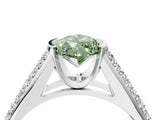 Platinum Fancy Green Marquise Cut Cut Diamond Channel Set Pave Band with Tension Prong Setting_10