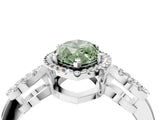 Platinum Fancy Green Marquise Cut Cut Halo Diamond Infinity Band with Four-Prong Setting_16