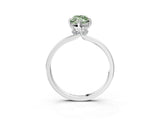 Platinum Fancy Green Marquise Cut Diamond Solitaire Ring with Classic Band and Four-Prong Setting_15