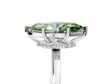 Platinum Fancy Green Marquise Cut Diamond Solitaire Ring with Classic Band and Four-Prong Setting_17