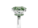 Platinum Fancy Green Oval Cut Diamond Solitaire Ring with Classic Band and Four-Prong Setting_17