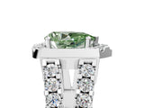 Platinum Fancy Green Pear Cut Cut Halo Split Shank Prong Set Ring_17