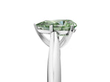Platinum Fancy Green Pear Cut Diamond Solitaire Engagement Ring with Cathedral Setting and Four-Prong Mount_17