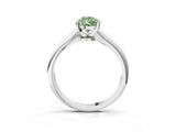 Platinum Fancy Green Pear Cut Diamond Solitaire Engagement Ring with Classic Band and Four-Prong Setting_15
