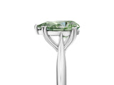 Platinum Fancy Green Pear Cut Solitaire Diamond Ring with Six-Prong Setting and Classic Band_28