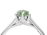 Platinum Fancy Green Pear  Solitaire Engagement Ring with Six-Prong Setting and Classic Band 5