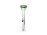 Platinum Fancy Green Princess Cut Diamond Solitaire Engagement Ring with Cathedral Setting and Four-Prong Mount_38