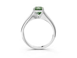 Platinum Fancy Green Radiant Cut Solitaire Diamond Ring with Six-Prong Setting and Classic Band_17