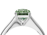 Platinum Fancy Green Radiant Cut Solitaire Diamond Ring with Six-Prong Setting and Classic Band_18