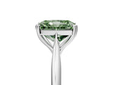 Platinum Fancy Green Radiant Cut Solitaire Diamond Ring with Six-Prong Setting and Classic Band_19