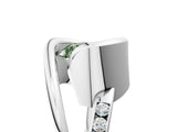 Platinum Fancy Green Round Cut Solitaire Tension-Set Diamond Split Shank Ring_11