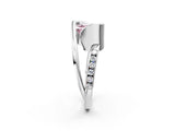 Platinum Fancy Pink Asscher Cut Solitaire Tension-Set Diamond Split Shank Ring_32