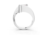 Platinum Fancy Pink Asscher Cut Solitaire Tension-Set Diamond Split Shank Ring_33