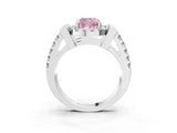 Platinum Fancy Pink Cushion Cut Cut Halo Split Shank Prong Set Ring_15