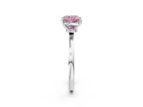 Platinum Fancy Pink Cushion Cut Diamond Solitaire Ring with Classic Band and Four-Prong Setting_38