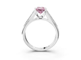 Platinum Fancy Pink Emerald Cut Cut Diamond Channel Set Pave Band with Tension Prong Setting_15