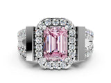Platinum Fancy Pink Emerald Cut Cut Halo Split Shank Prong Set Ring_83