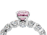 Platinum Fancy Pink Emerald Cut Diamond Side Stone Engagement Ring with Four-Prong Setting_29