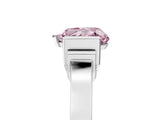 Platinum Fancy Pink Heart Cut Brilliant Solitaire Diamond Ring with Channel Set Band and Bar Prong Setting_83