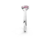 Platinum Fancy Pink Heart Cut Diamond Solitaire Engagement Ring with Cathedral Setting and Four-Prong Mount_20