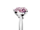 Platinum Fancy Pink Heart Cut Diamond Solitaire Engagement Ring with Classic Band and Four-Prong Setting_17