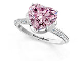 Platinum Fancy Pink Heart Cut Solitaire Split Shank Pave Diamond Engagement Ring with Four-Prong Setting_61