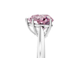 Platinum Fancy Pink Heart  Solitaire Diamond Ring with Split Shank and Four-Prong Setting_17